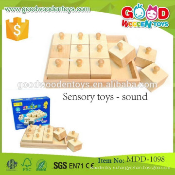 Горячие продажи природных твердых пород древесины сенсорные игрушки OEM высокого качества деревянные дети звук игрушки MDD-1098